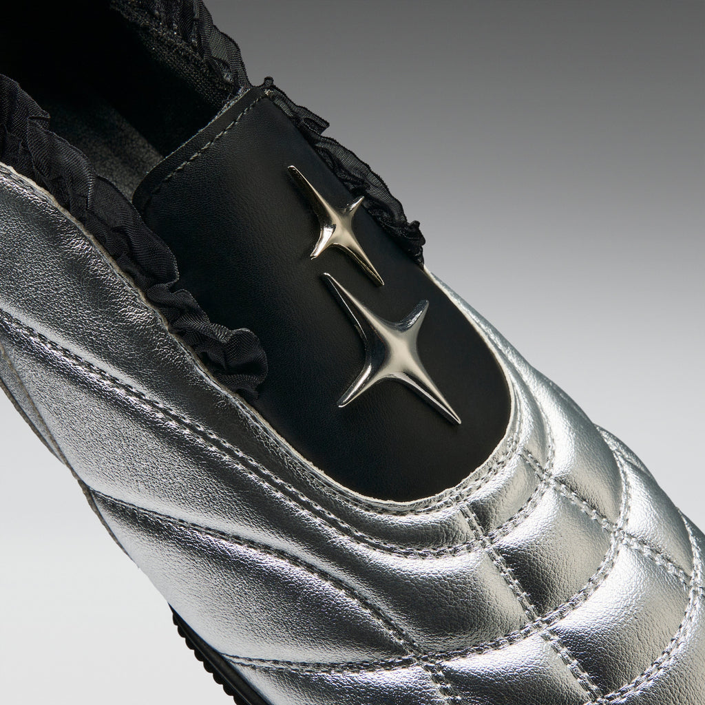 KOI Heartbreaker Sporty Slip On Shoes- Silver