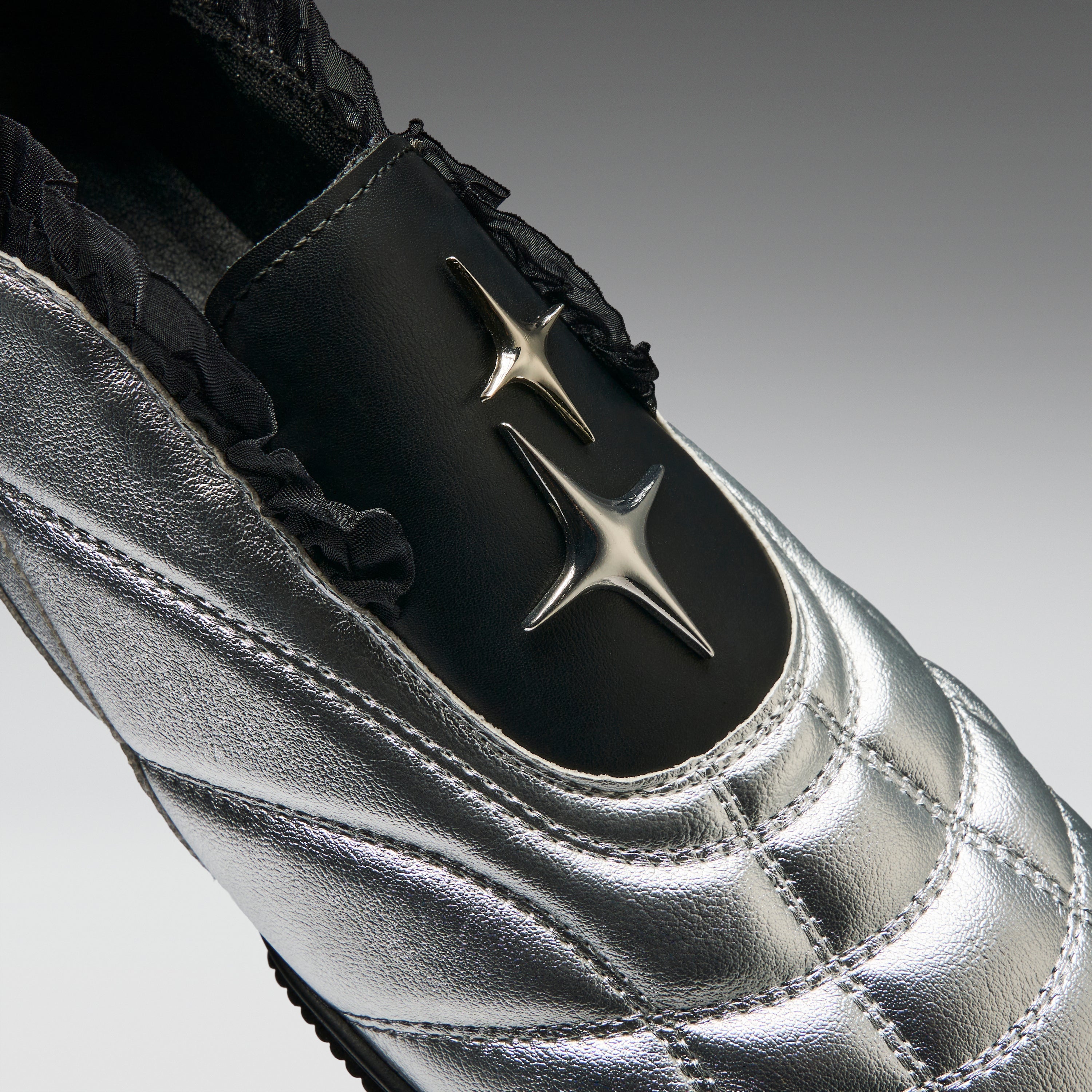 KOI Heartbreaker Sporty Slip On Shoes- Silver