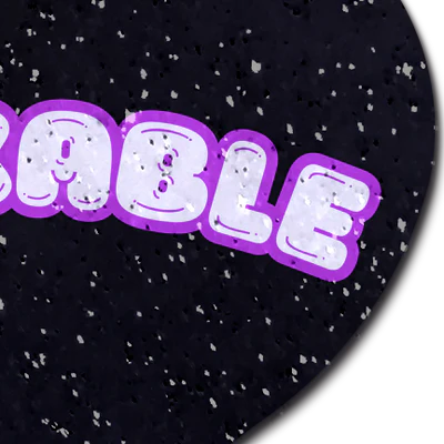F*CKABLE' Heart Breast Pasties on Black Glitter Velvet