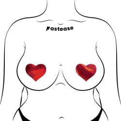 Liquid Red Heart Nipple Pasties