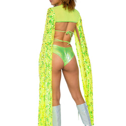 Metallic Strap Triangle Top & Short