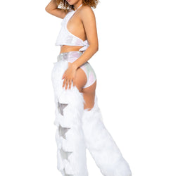 Light-Up Faux Fur/Glitter Vinyl Star Halter