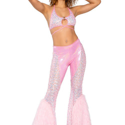 Crushed Candy Sequin Halter Top