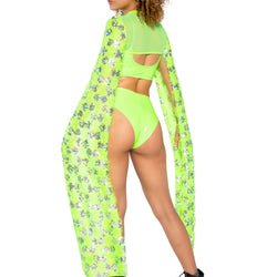 Sequin Drop Sleeve Shrug