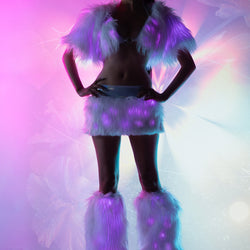 Light-Up Faux Fur Triangle Top