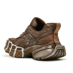Forest Lines Mega Chunky Trainers- Brown