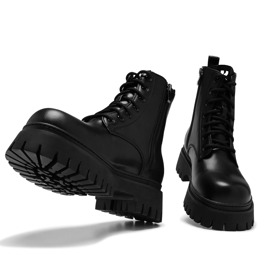 KOI Lavell Lace Up Boots - Black