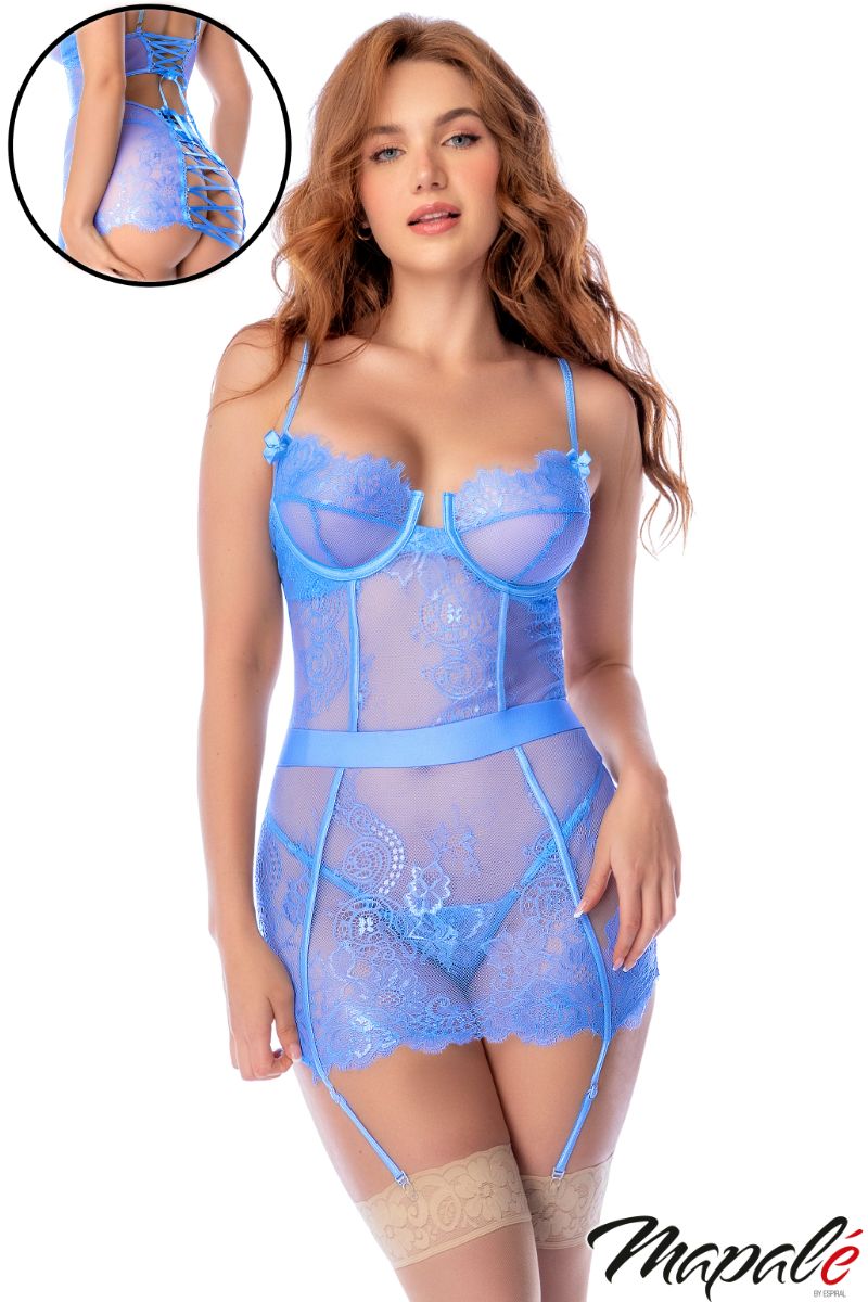 Mapale Fringe Lace Garter Slip