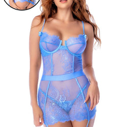 Mapale Fringe Lace Garter Slip
