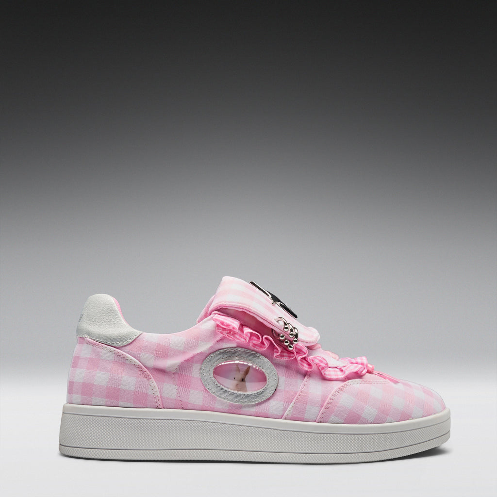 KOI Magic Rabbit Gingham Flat Shoes - Pink