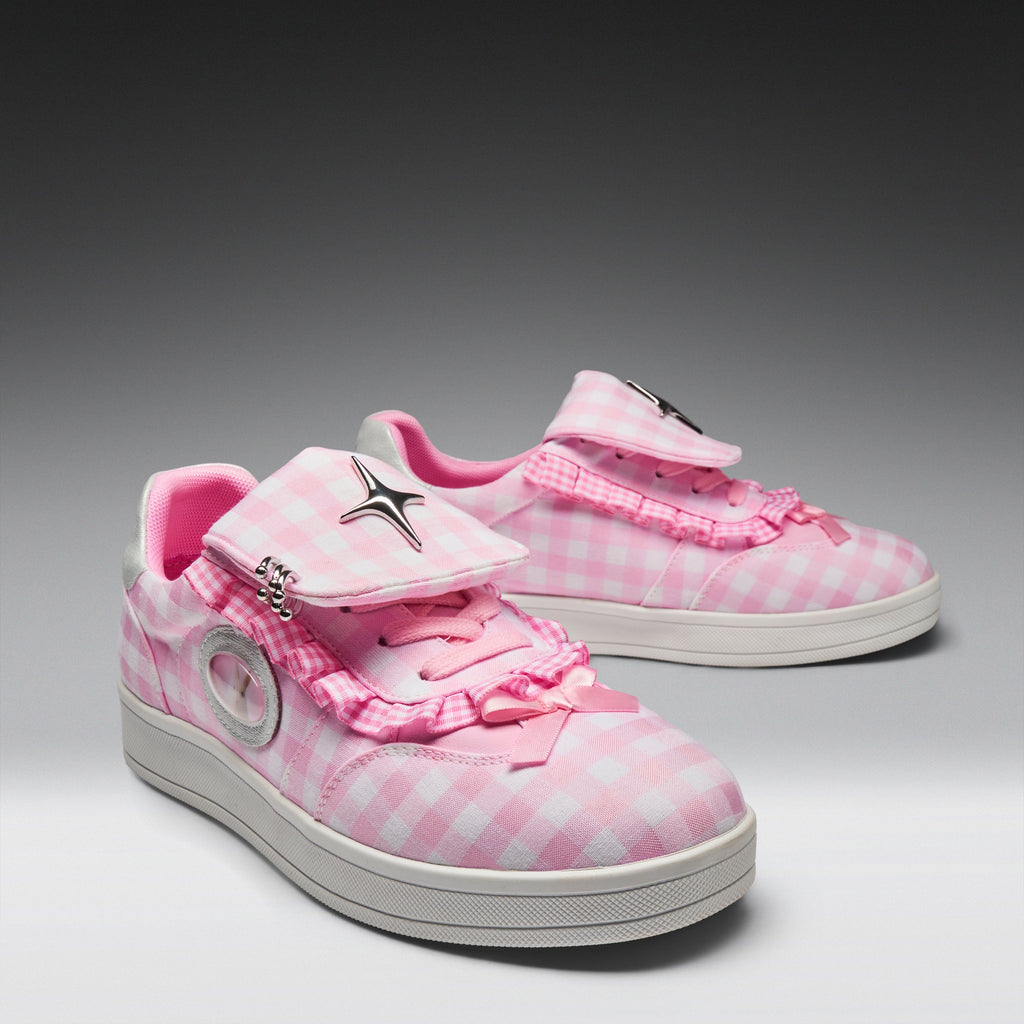 KOI Magic Rabbit Gingham Flat Shoes - Pink