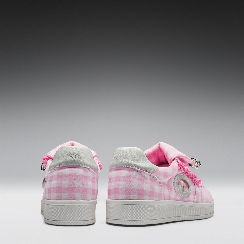 KOI Magic Rabbit Gingham Flat Shoes - Pink