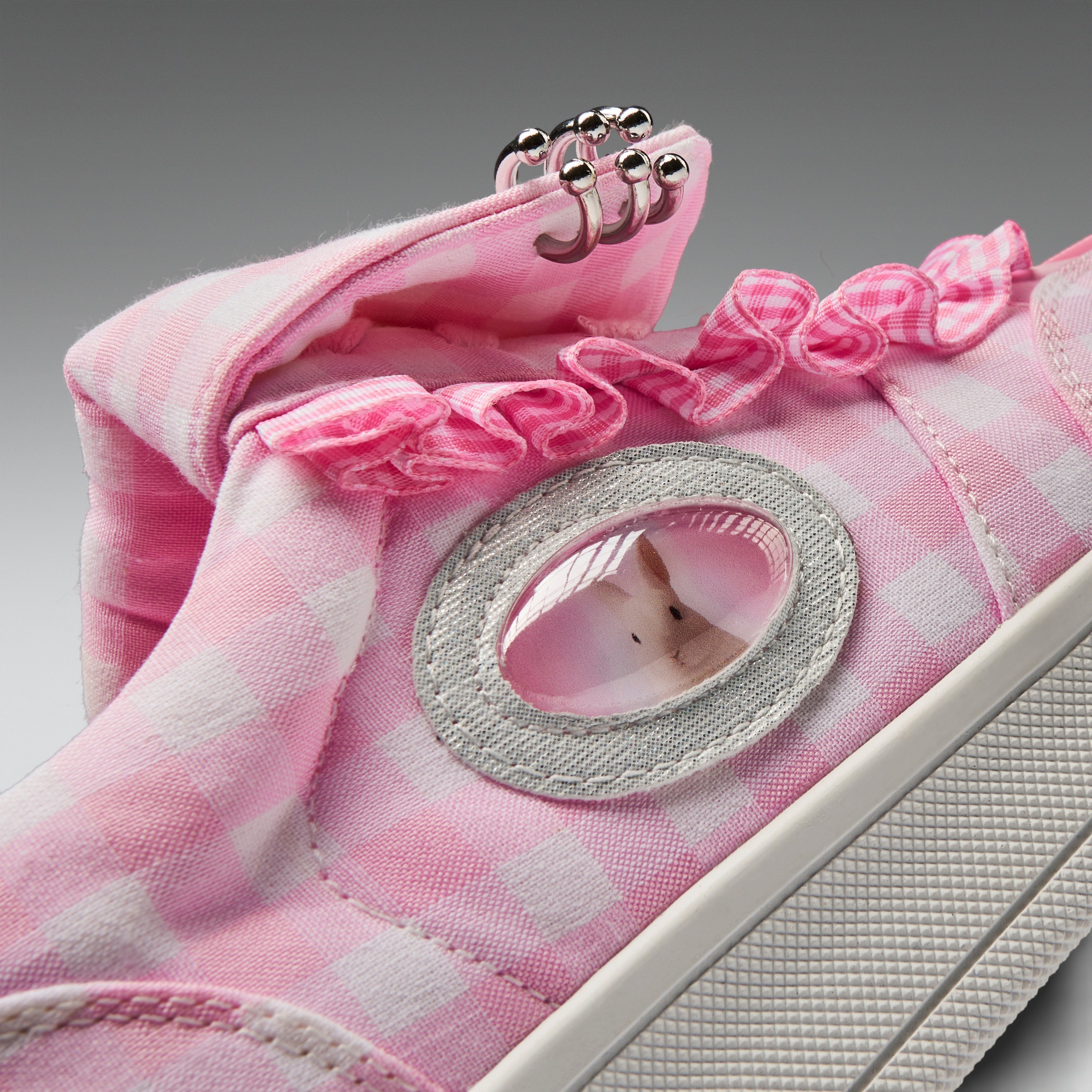 KOI Magic Rabbit Gingham Flat Shoes - Pink
