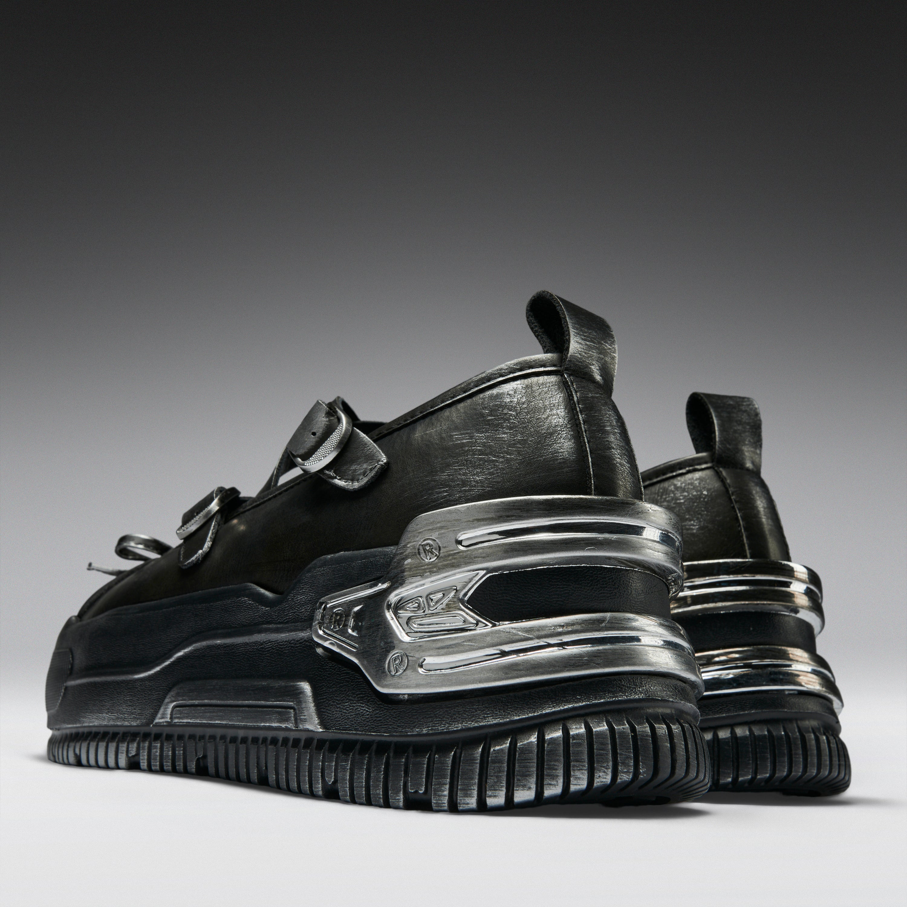 KOI Metamorphosis Distressed Mary Janes- Charcoal