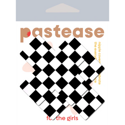 Plus X: Black & White Checker Cross Nipple Pasties