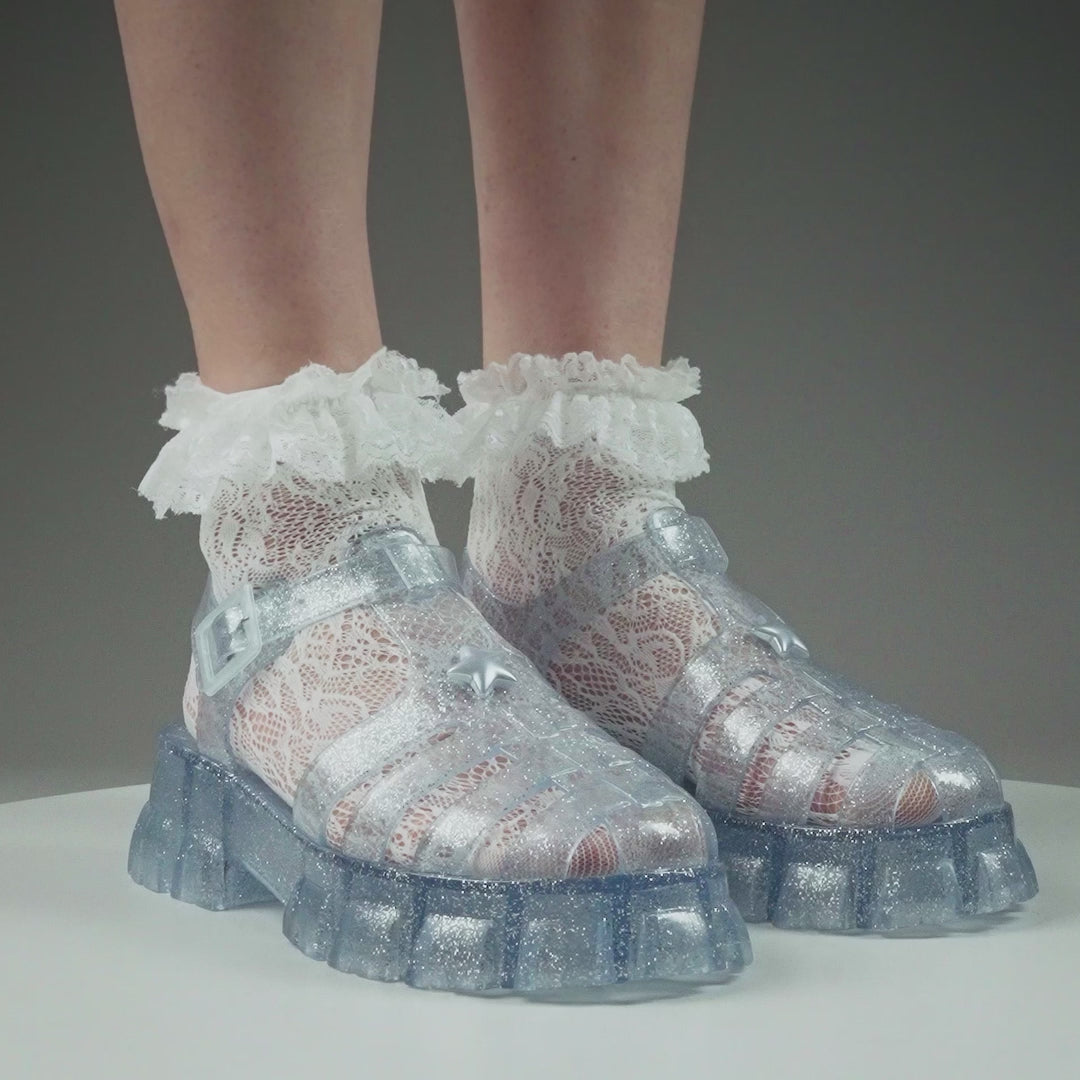 KOI Sunbeam Star Jelly Sandals- Blue-Clearance