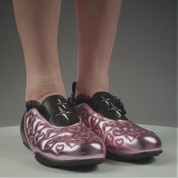KOI Heartbreaker Sporty Slip On Shoes- Pink
