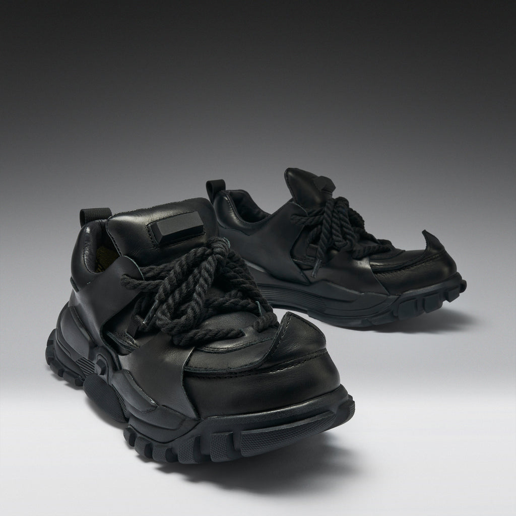 KOI Serpentbone Full Grain Leather Men's Utility Shoes - Shadow
