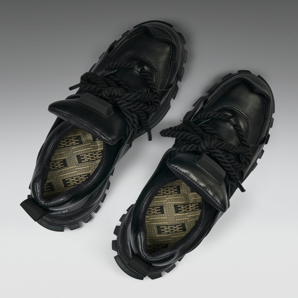 KOI Serpentbone Full Grain Leather Men's Utility Shoes - Shadow