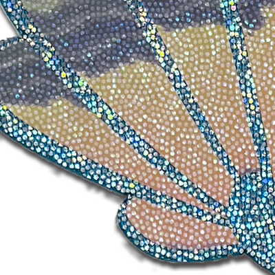 Mermaid Shells Pasties in Opalescent Seafoam Blue Seashell Nipple Covers