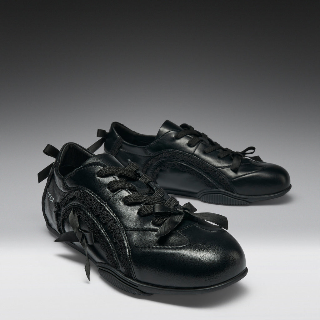 KOI Spellbound Lace Up Pumps- Black-Clearance