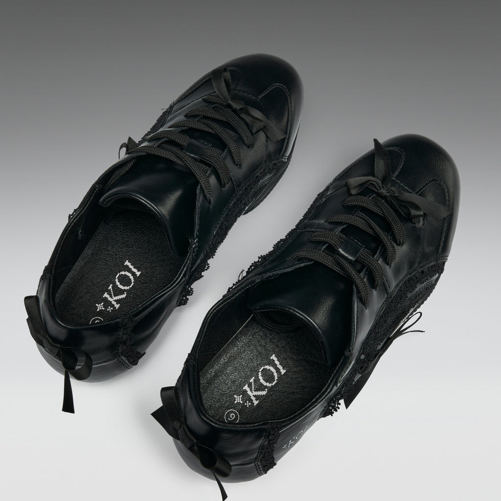 KOI Spellbound Lace Up Pumps- Black-Clearance