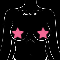 Star: Pink Pasties Glow in the Dark Star Nipple Covers