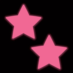 Star: Pink Pasties Glow in the Dark Star Nipple Covers