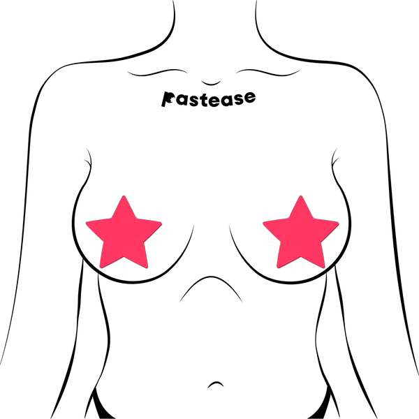 Star: Pink Pasties Glow in the Dark Star Nipple Covers
