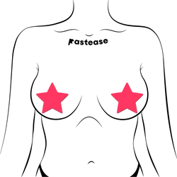 Star: Pink Pasties Glow in the Dark Star Nipple Covers