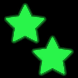 Star: Neon Yellow Pasties Glow in the Dark Star Nipple Covers