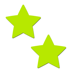 Star: Neon Yellow Pasties Glow in the Dark Star Nipple Covers