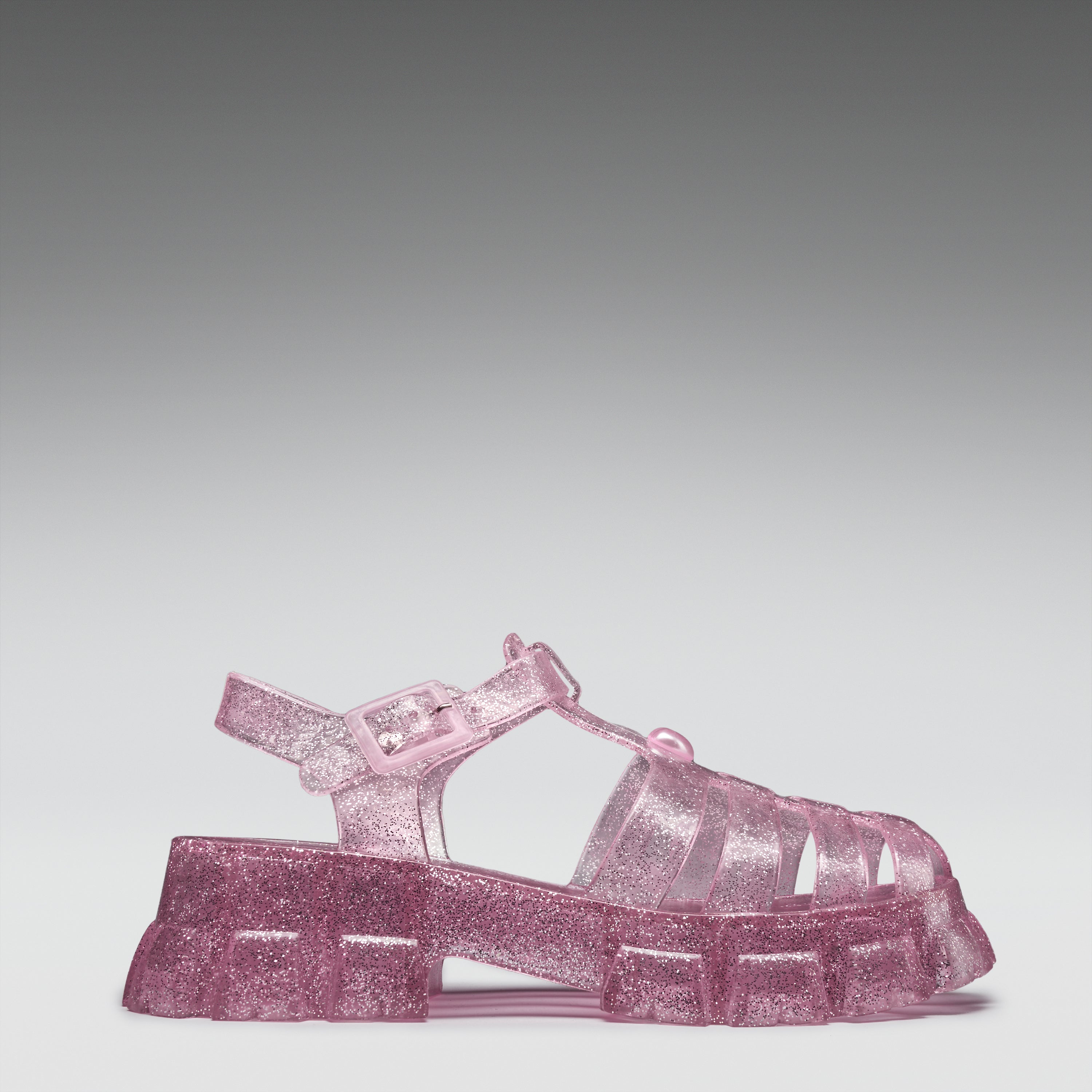 KOI Sunbeam Heart Jelly Sandals- Pink-Clearance