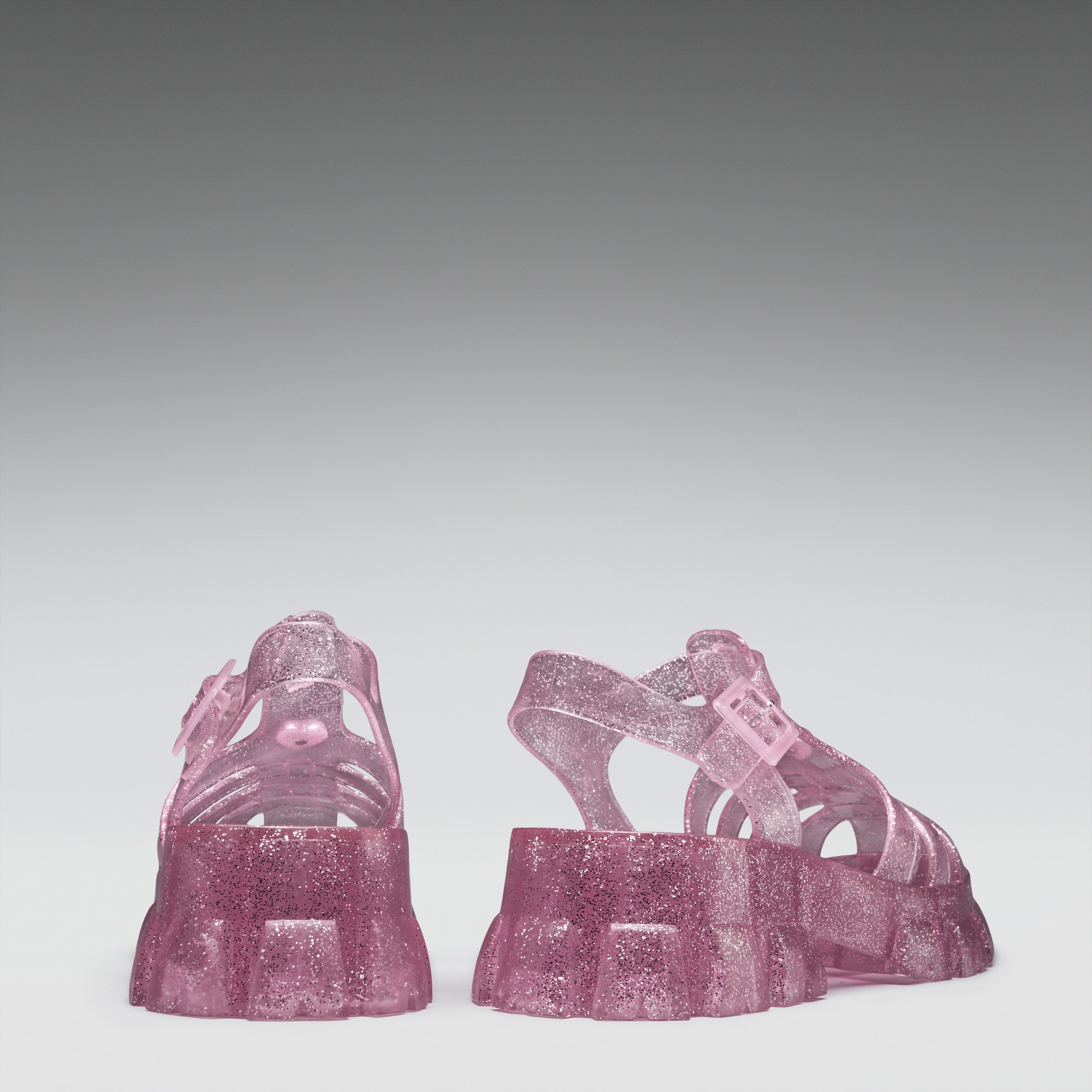 KOI Sunbeam Heart Jelly Sandals- Pink-Clearance