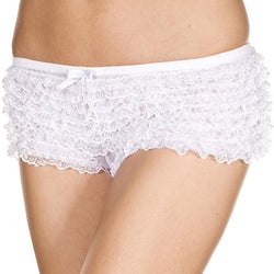 Mesh Lace Ruffle Trim Tanga Short
