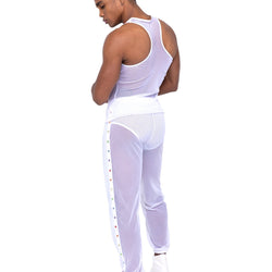 Mens Pride Vinyl Mesh & Mesh Joggers