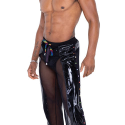 Mens Pride Vinyl Mesh & Mesh Joggers