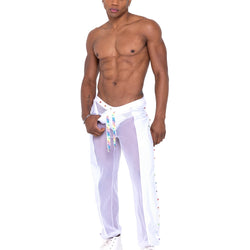 Mens Pride Vinyl Mesh & Mesh Joggers