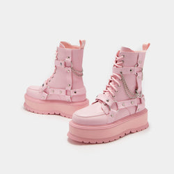 Yami Pastel Pink Platform Boots