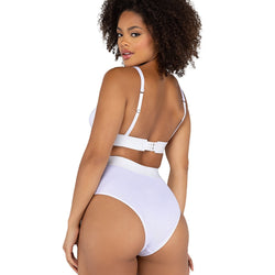 2PC Fitted Rib High-Waisted Bra Set