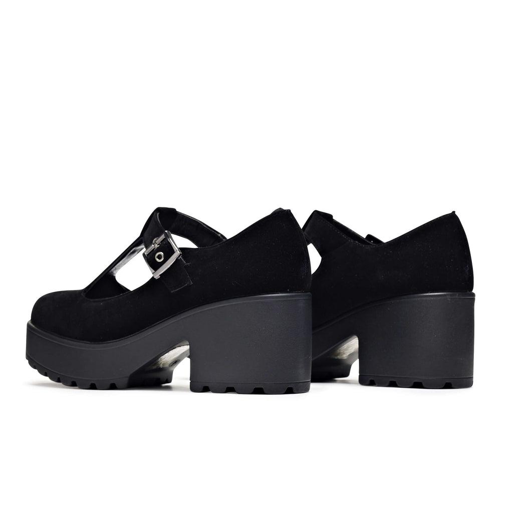 KOI Sai Black Mary Jane Shoes 'Suede Edition'
