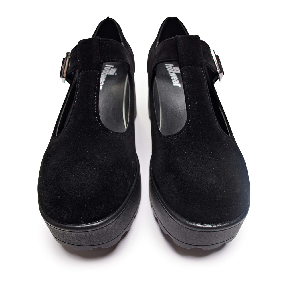 KOI Sai Black Mary Jane Shoes 'Suede Edition'